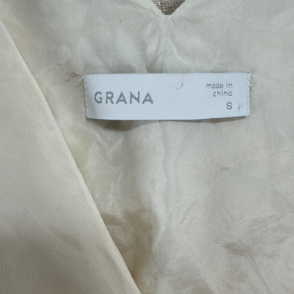 Grana Women Silk V-Neck Sleeveless Tank Top Off White Cream Small - Picture 2 of 9